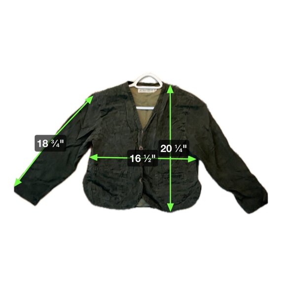 Action Wear USA Quilted Button Up Jacket Olive Green Sz SP - Picture 9 of 9